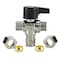 Apollo 1/2 in. Chromed Brass PEX-A Barb x 3/8 in. Compression Dual Outlet Quarter-Turn Angle Stop Valve EPXVT123838C - alternate 3